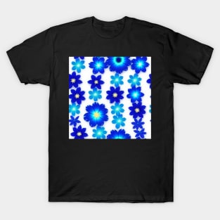 Just a Blue Flower Pattern 3 - Elegant and Sophisticated Design for Home Decor T-Shirt